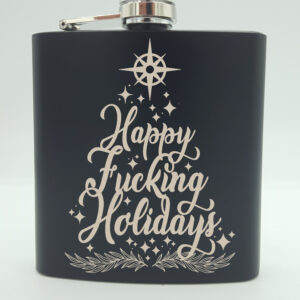 Happy F**king Holidays Hip Flask