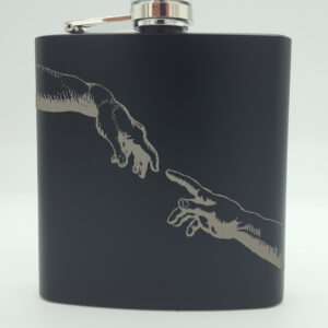 The Creation of Adam Hip Flask