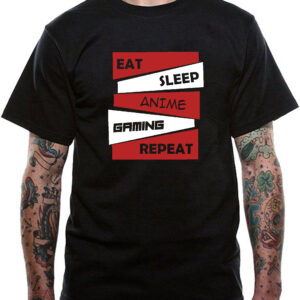 Eat Sleep Anime Gaming Repeat T-Shirt