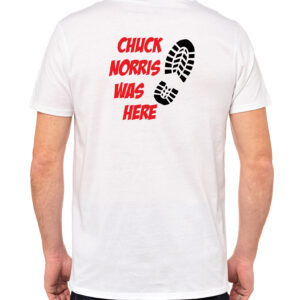 Chuck Norris Was Here Back Print T-Shirt