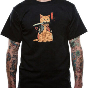 Samurai Monmon Cat T-Shirt