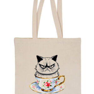 Grumpy Cup Kitty Tote Bag